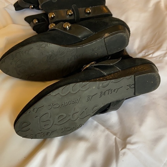 Betsey Johnson studded suede slouch boots - Picture 2 of 4